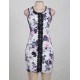 Tempting Print Floral Sleeveless Bodycon Dress