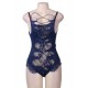 Sexy Blue Lace Backless Bustier Teddy