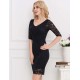 Black Half Sleeve Sexy Fashion Dress