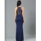 Sleeveless Blue Lace Maxi Dress 