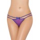 Stunning Purple Double Straps Panty With Bowknot