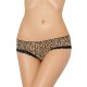 Leopard Print Lace Trimmed Open Back Panty