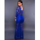 Blue Exquisite Lace Sheer Maxiskit