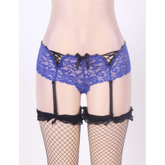 Crotchless Lace Garter Short