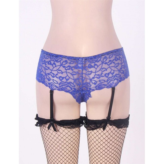 Crotchless Lace Garter Short