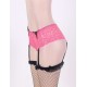 Crotchless Lace Garter Short