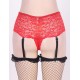 Crotchless Lace Garter Short