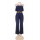 Stilvoller Bandeau-Overall mit Volant-Brustbereich