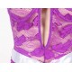 Open Long Purple Lace Dress Sleepwear Gown