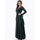 Emerald Belted V Neck Back Maxi Dress