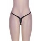 Zip Front Sexy Black Thong Knickers