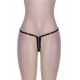 Zip Front Sexy Black Thong Knickers