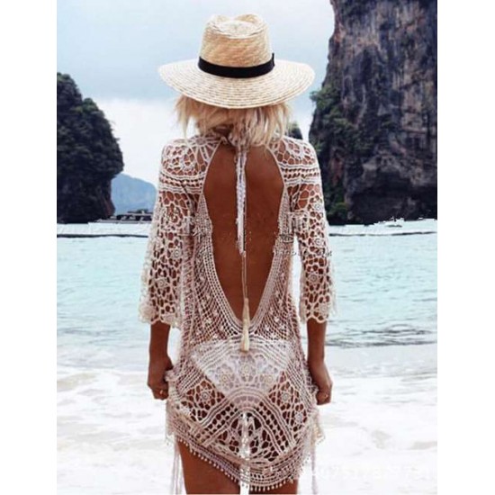 Knitted Hollow out Beach Dress