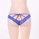 Caged Back Navy Open Crotch Lace Panty