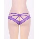 Open Crotch Caged Back Purple Lace Panty