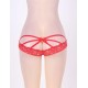 Caged Back Open Crotch Red Lace Panty