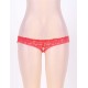 Caged Back Open Crotch Red Lace Panty