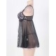 See Through Mesh Black Lace Babydoll For Women