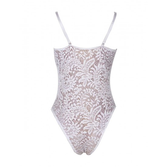 White Push-up Cup Lace Teddy