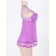 Sexy Bright Purple Sheer Mesh Babydoll