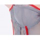 Gray And Red Sheer Skirted Teddy