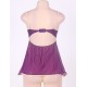 The King Mistress Sexy Scallop Purple Babydoll