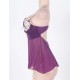 The King Mistress Sexy Scallop Purple Babydoll