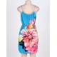 On Sale Multi Flowers Ladies Fashion Dress With belt