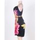 On Sale Multi Flowers Ladies Fashion Dress With belt