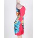 On Sale Multi Flowers Ladies Fashion Dress With belt