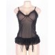 Sheer Mesh Black Babydoll