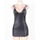 Plus size leather dress