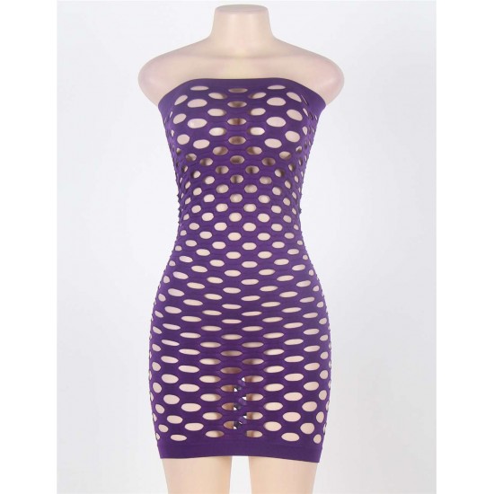 Violet Seamless Pothole Tube Dress