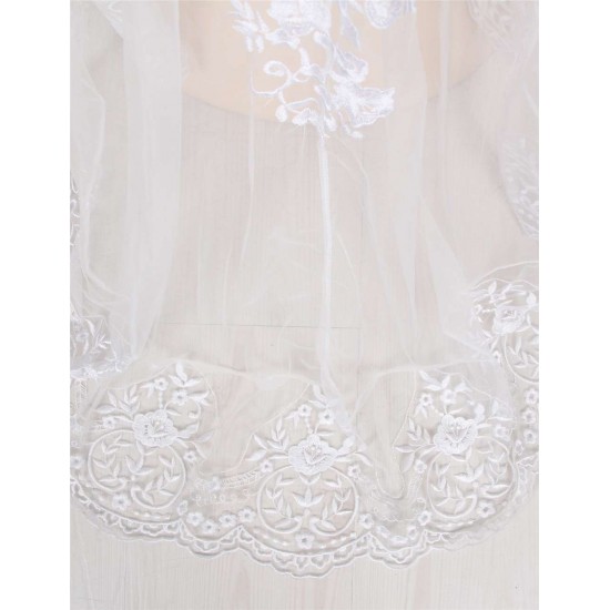 Pure White Delicate Lace Gown