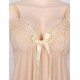 2pcs Apricot Seduce Elegant Babydoll With G-string