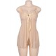 Plus Size Nude Apricot Elegant Babydoll