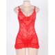 Red Halter Feminine Fitted Elegant Babydoll