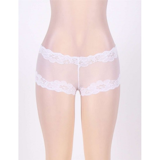 Sexy White Lace Mesh Panty