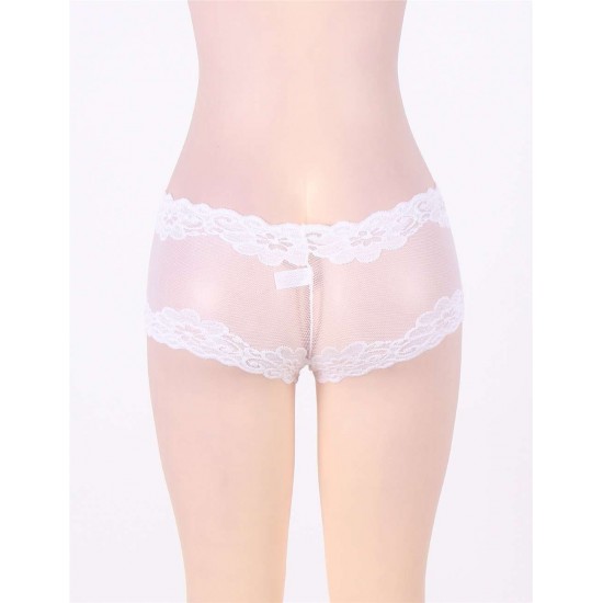 Sexy White Lace Mesh Panty