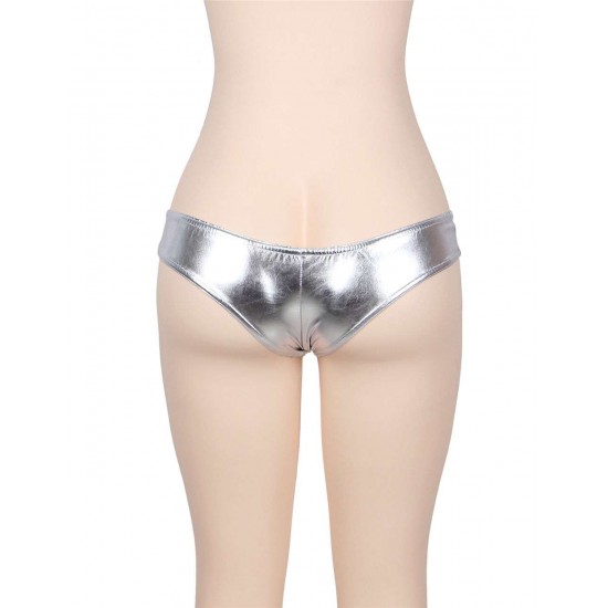 Silver Metallic Shorts