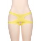 Sexy Yellow Open Crotch Cut Out Panty