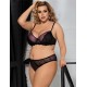 Plus Size Naughty Purple Bra Set