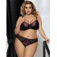 Plus Size Naughty Purple Bra Set