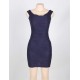 Coral One Shoulder Bodycon Blue Dresses For Women