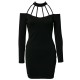 Plus Size Strappy Halterneck Slim Bodycon Dress