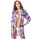 Fashion Colorful Trendy Geometry Print Cover-ups