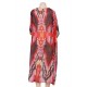 Irregular Design Open Front Beach Dress In Red