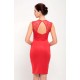 Red Deluxe Decals Fashion Dress Lace Bodycon