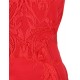 Red Deluxe Decals Fashion Dress Lace Bodycon