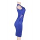 Blue Deluxe Decals Fashion Dress Lace Bodycon